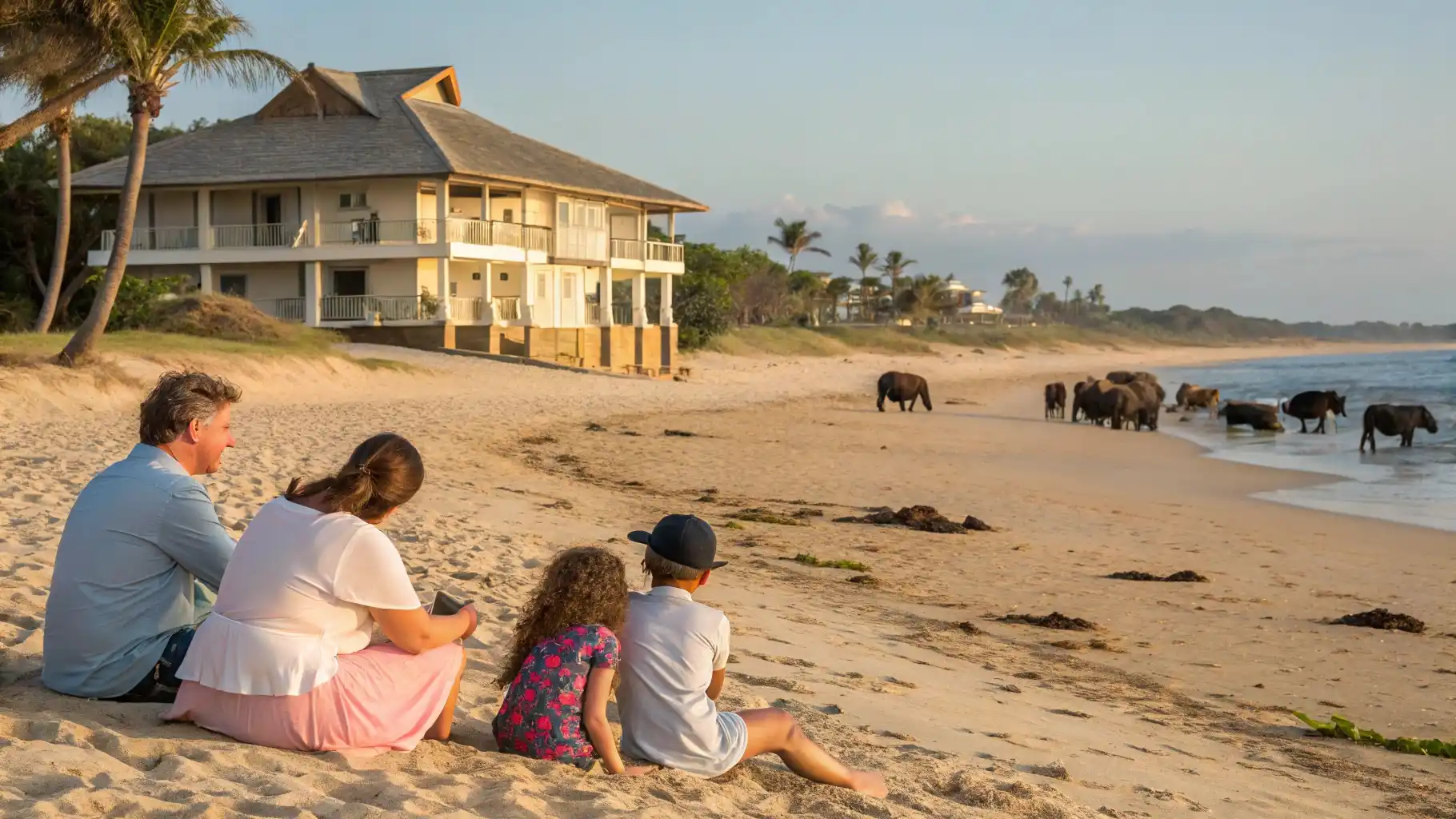 Family in Lombok Beach with Villa View | Lombok Property Market