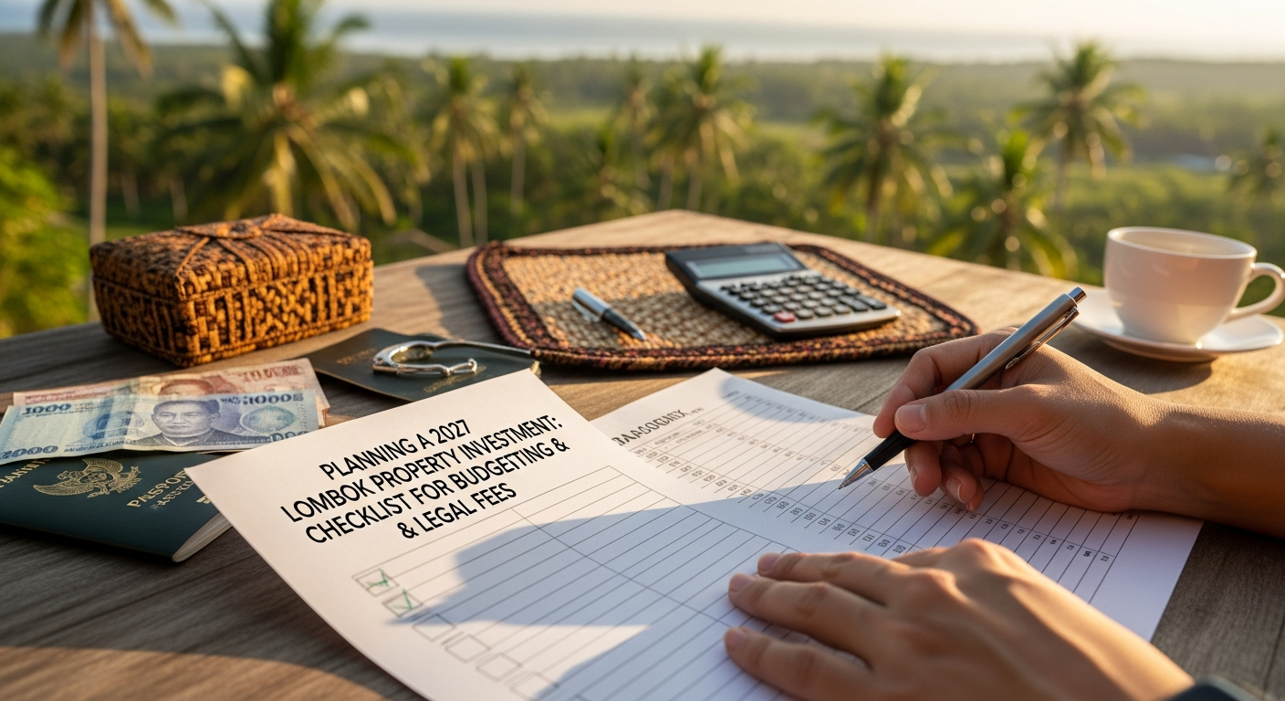 Planning a 2027 Lombok Property Investment: Checklist for Budgeting & Legal Fees